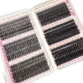 HBZGTLAD 580-piece fluffy volume lash clusters in 30D to 100D styles for natural-looking DIY individual eyelash extensions