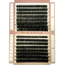 HBZGTLAD 16-row 5D fluffy cluster lashes in mixed 60D to 100D density and 10 to 20mm lengths, D and DD curl for natural thick DIY eyelash extensions