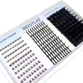 HBZGTLAD fluffy lash clusters in 60D-300D density featuring bottom and thorn lashes with spikes for fairy manga eye makeup.